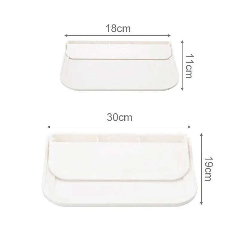 Fold-Down Wall Shelf with Phone Holder-No Drill Bathroom Organizer